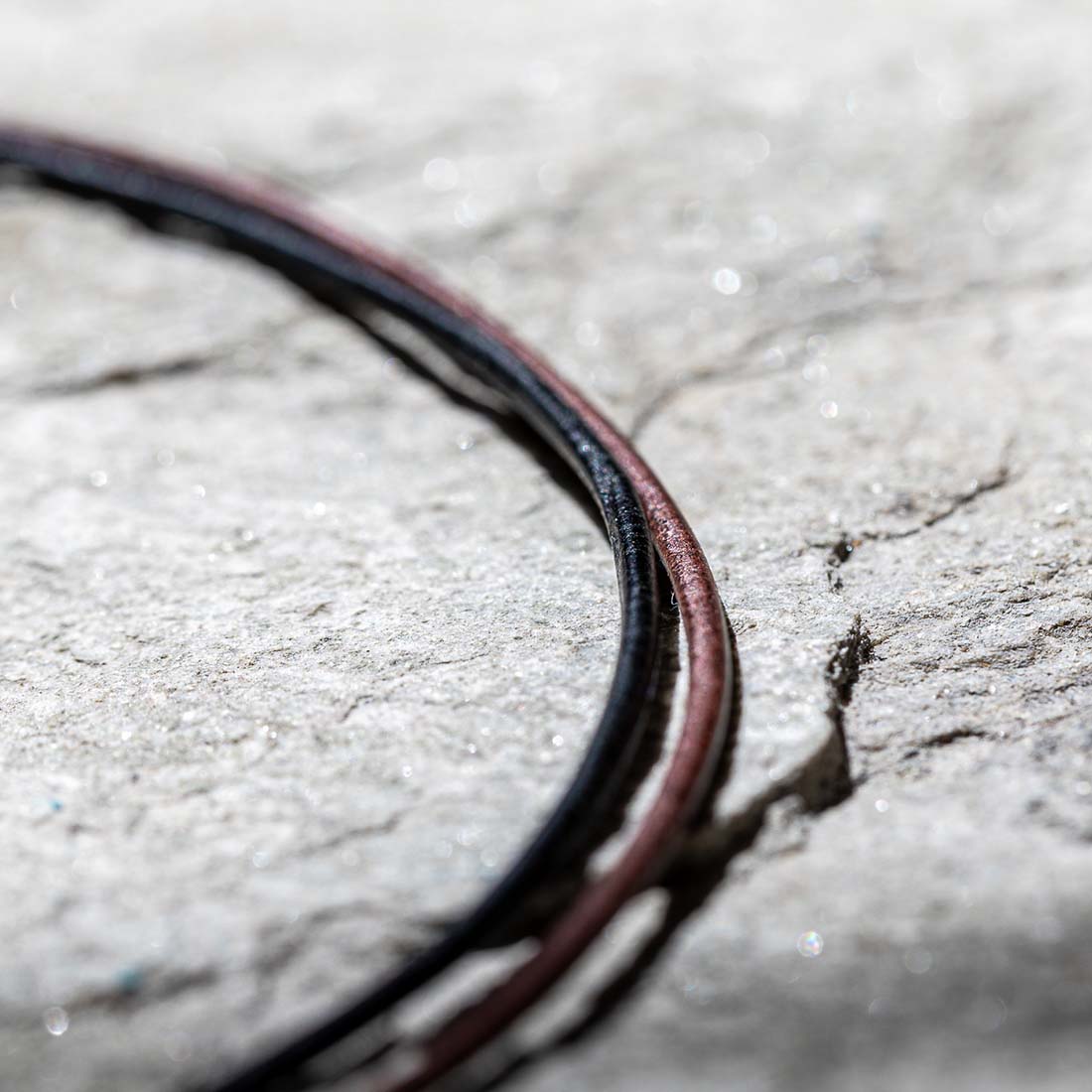 Lederband Natur 2 mm | Sterlingsilber Bajonettverschluss