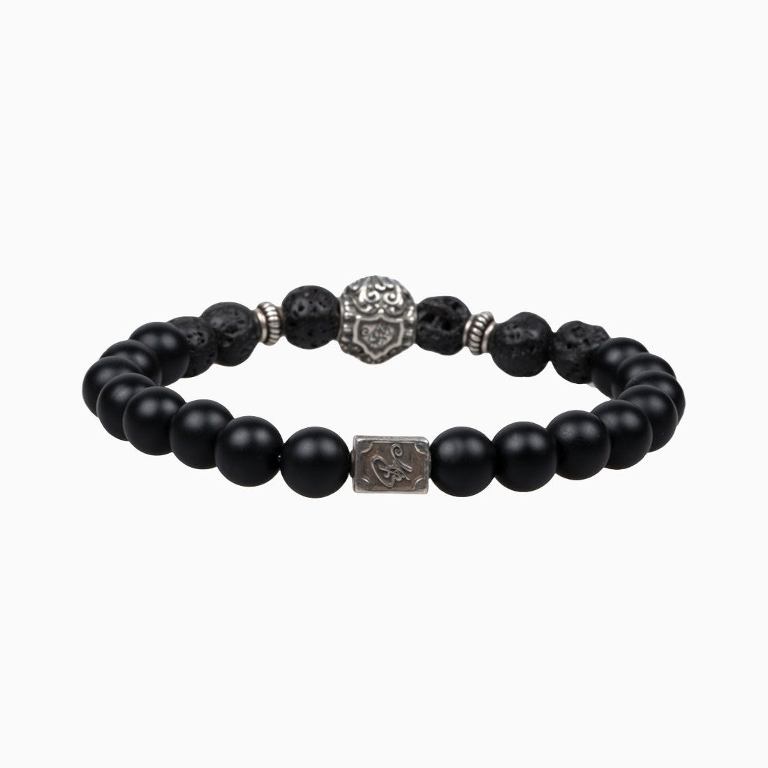 Hoamat-Armband "Chiemgaulöwe" Onyx matt Lava