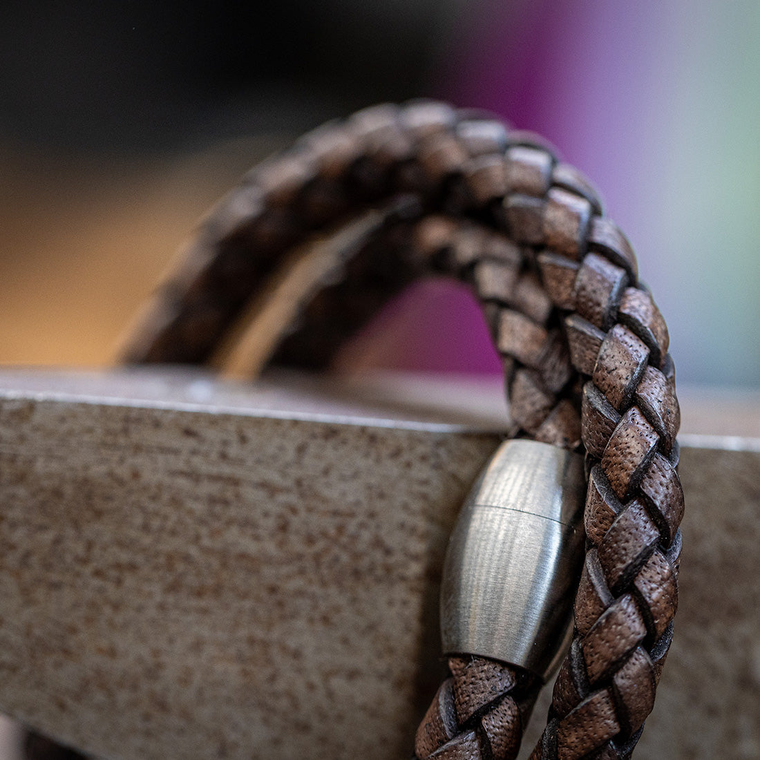 Hoamat Armband | Einfache Goassl | Lederarmband mit Magnetverschluß