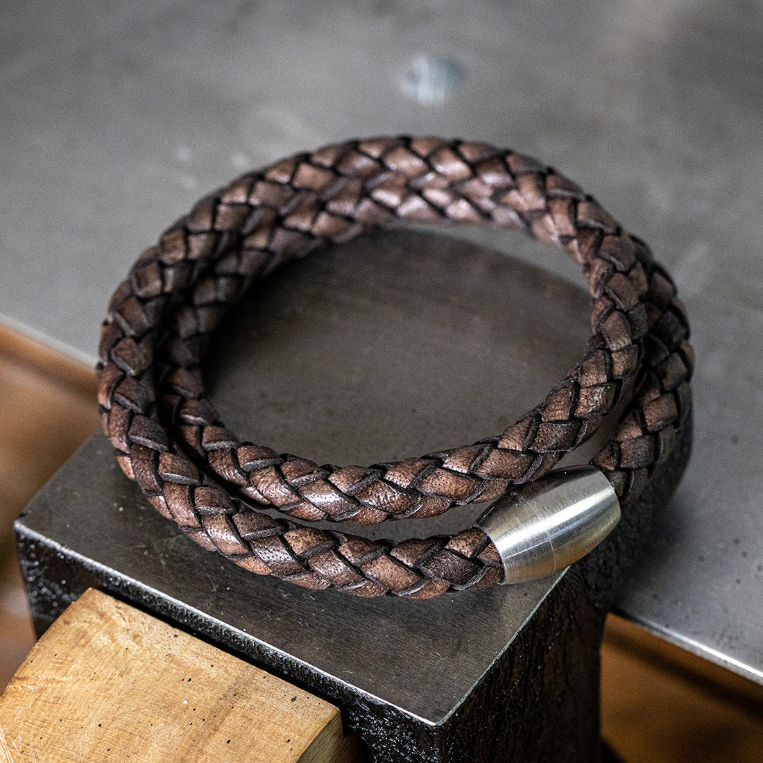 Hoamat Armband | Einfache Goassl | Lederarmband mit Magnetverschluß