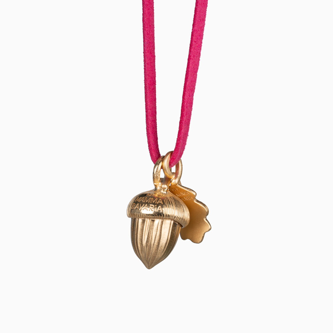 Ketten-Anhänger "Eichel mit Eichblatt" Sterlingsilber Gelbgold vergoldet in der Frühlings-Edition