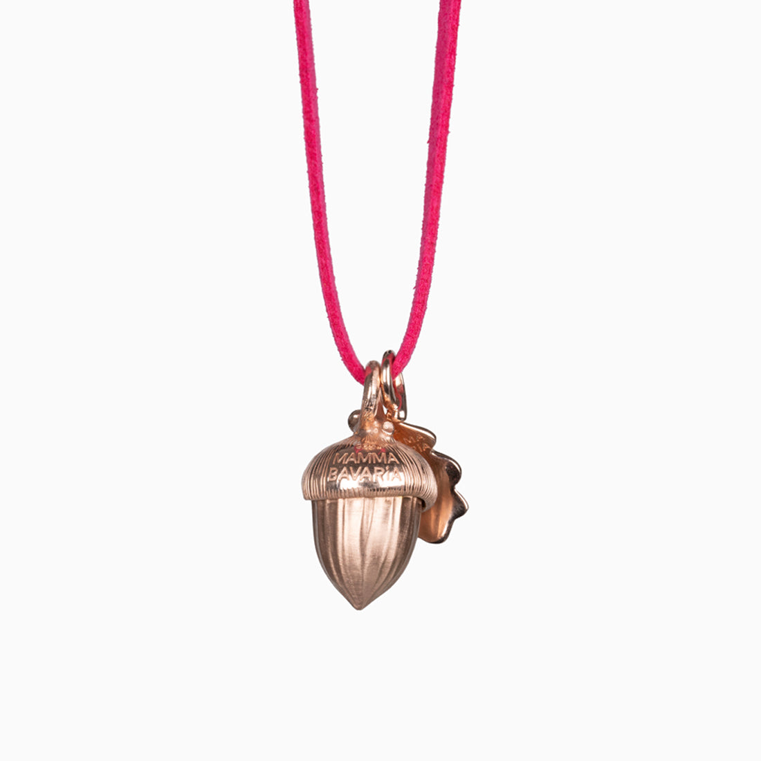 Ketten-Anhänger "Eichel mit Eichblatt" Sterlingsilber Roségold vergoldet in der Frühlings-Edition