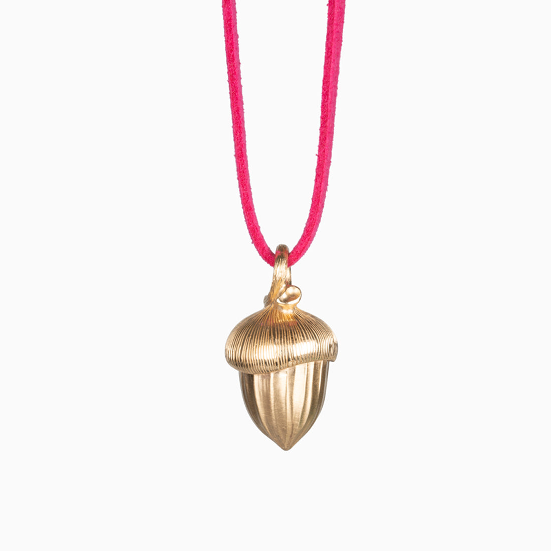 Ketten-Anhänger "Eichel mit Eichblatt" Sterlingsilber Gelbgold vergoldet in der Frühlings-Edition