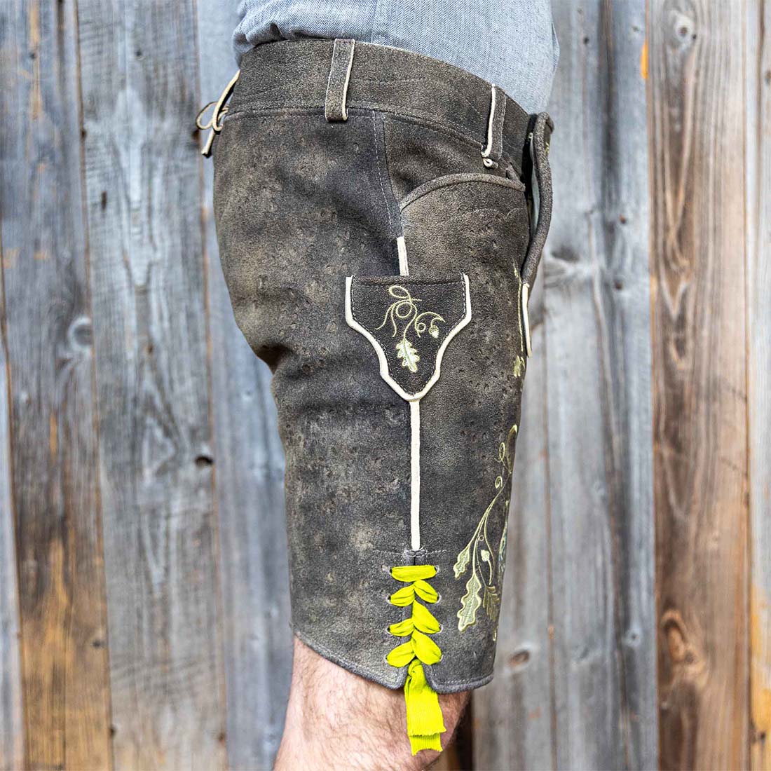 Lederhose "Ibex" Bavaria moorig/gold