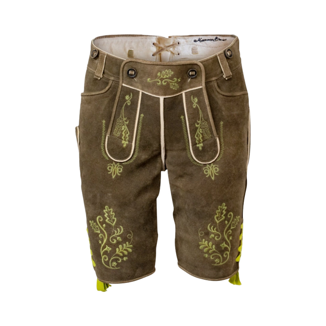 Lederhose "Uropa’s Liebling" Klassik dunkel/hellgrün