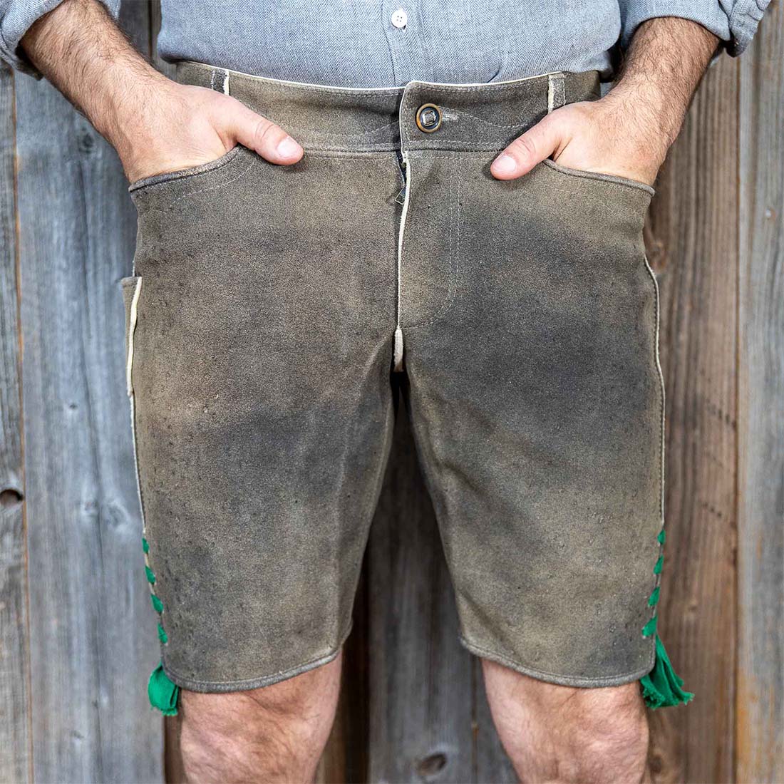 Lederhose "Pur" – Minimal – Moorig