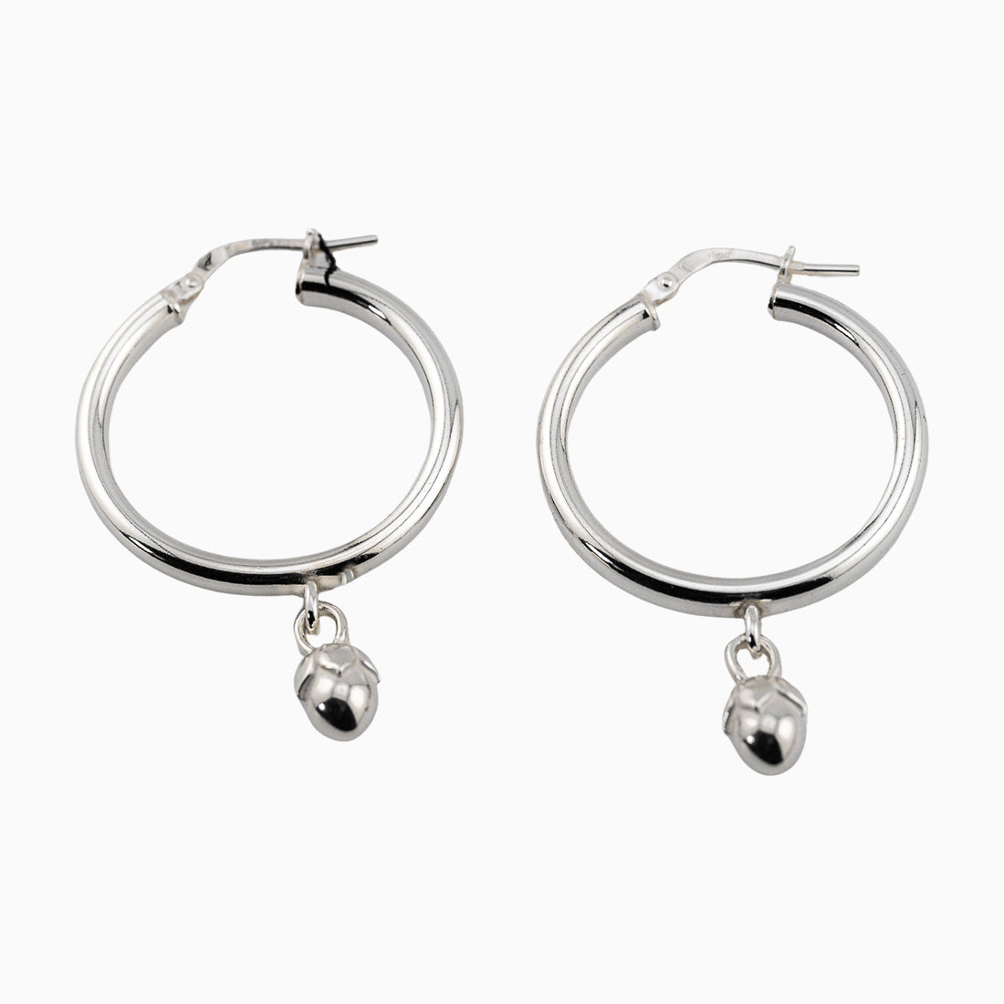 Creolen „Haselnuss“ – 925 Sterlingsilber poliert