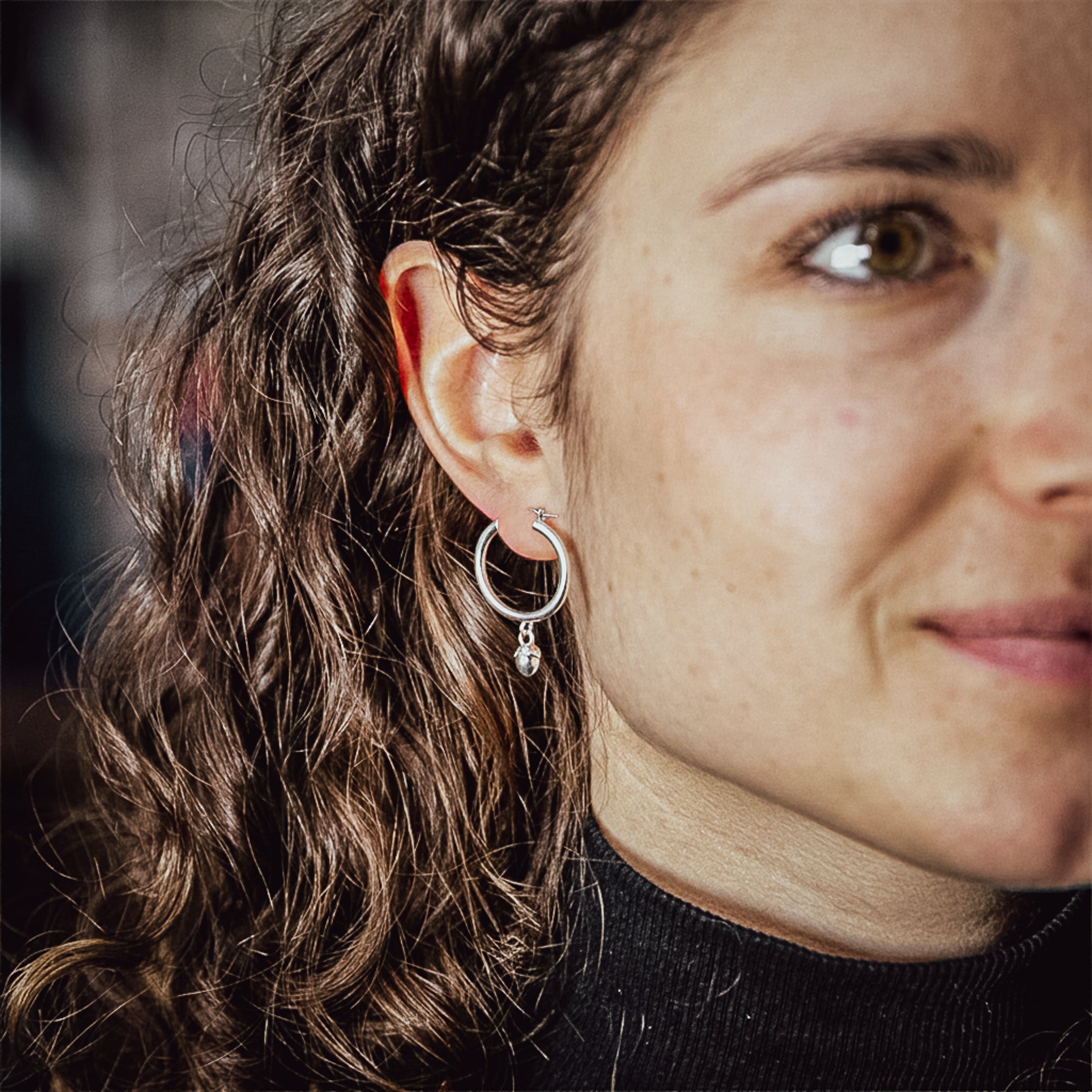 Creolen „Haselnuss“ – 925 Sterlingsilber poliert