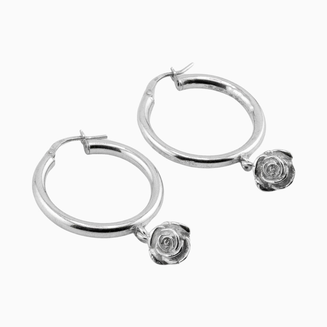 Ohrringe „Rosen-Creole“ 925 Sterlingsilber poliert