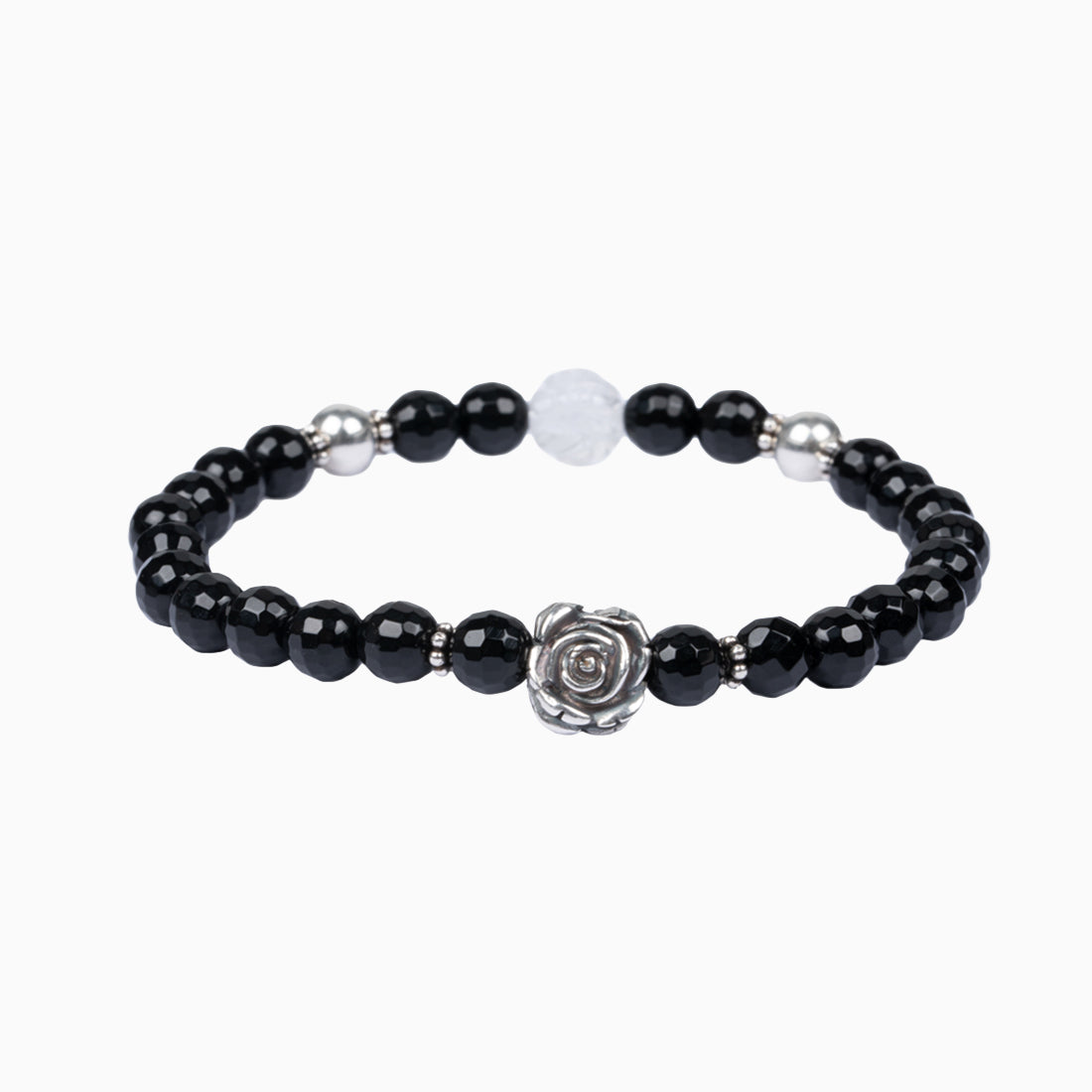 Rosen-Armband "Onyx facettiert"