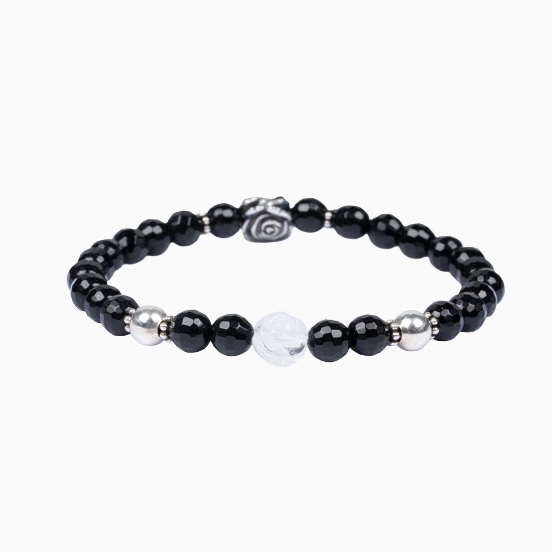 Rosen-Armband "Onyx facettiert"