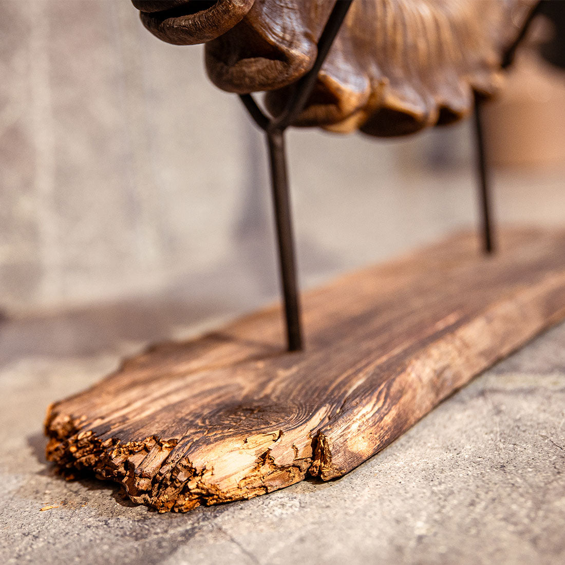 Steinbock-Horn "König der Alpen" helles Schwert rechts