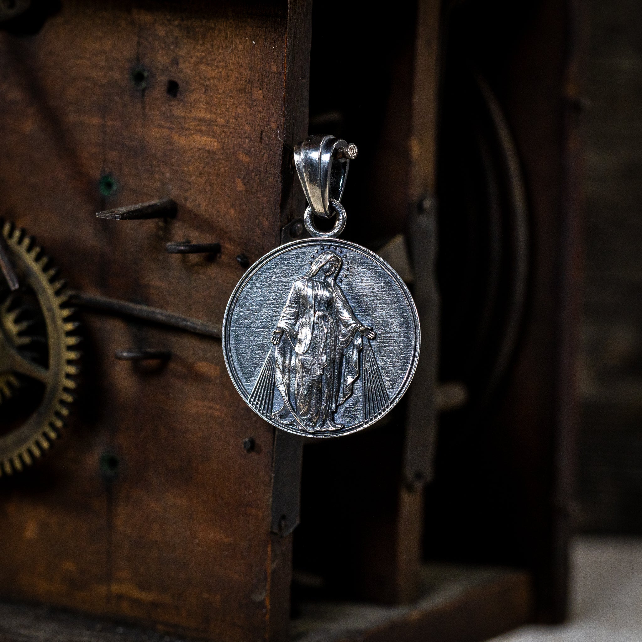 Ketten-Anhänger "Heilige Maria" aus 925er Sterlingsilber