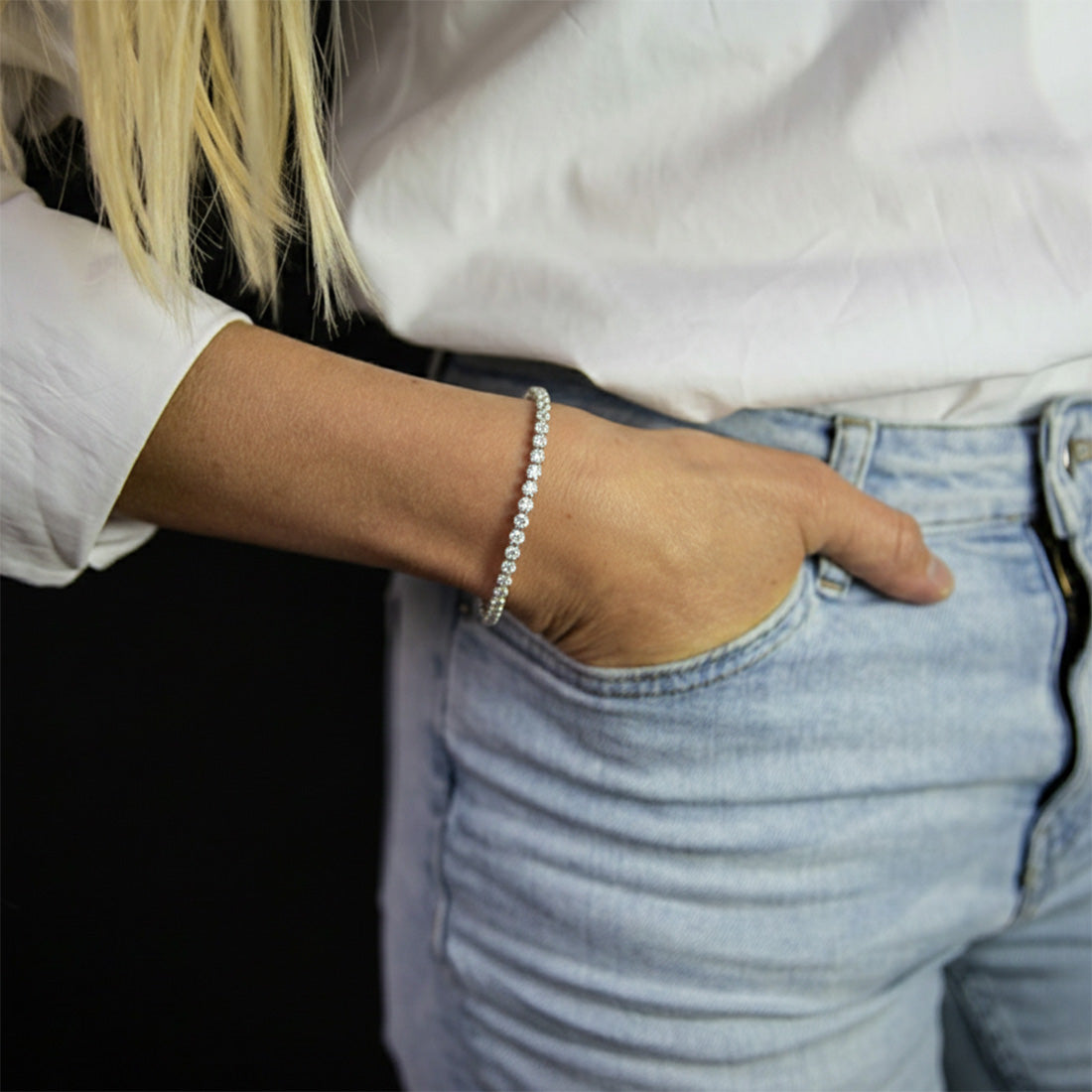 Diamant Armband – 925er Sterlingsilber