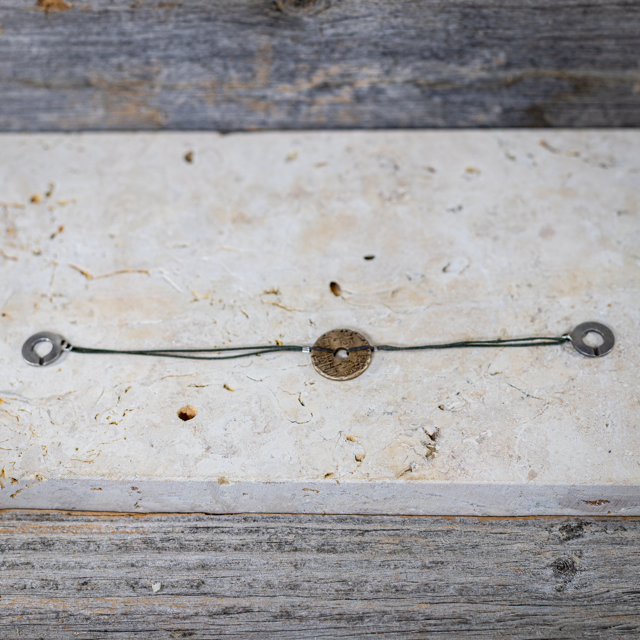 Armband "Münze" mit Doppel-Ring-Verschluss