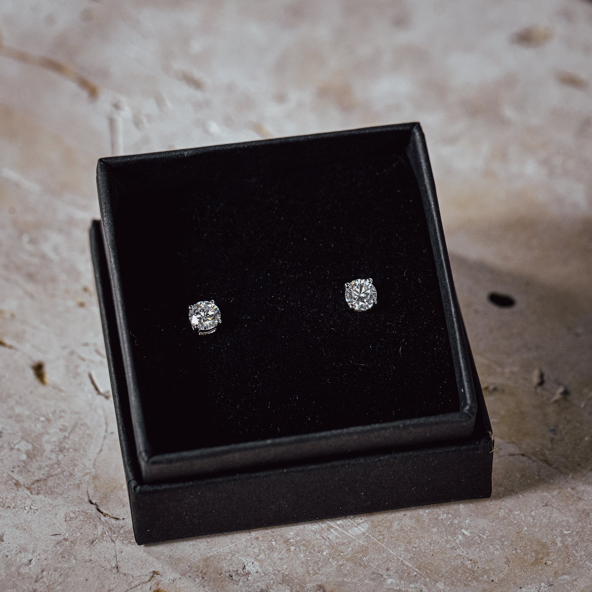 Ohrstecker „Diamant 0,33 ct“ – klassisch in Silber gefasst