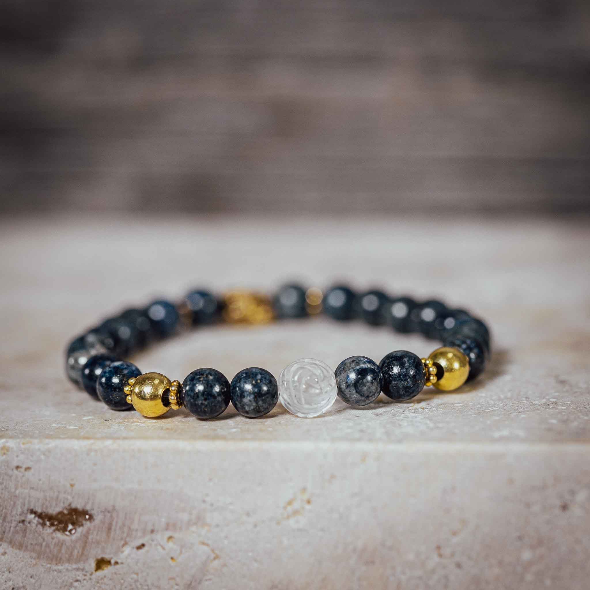 Rosen-Armband "Lapislazuli" vergoldet